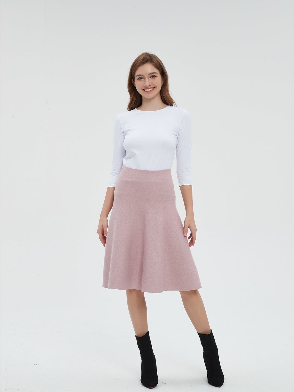 Mia Mod Knit Cotton Circle Skirt